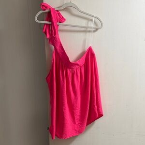 Pink One-Shoulder Women's Top